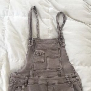Free people mauve denim overalls
